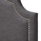 Baxton Studio Cora Modern Dark Grey Upholstered King Size Headboard 124-6864 - alternate 4